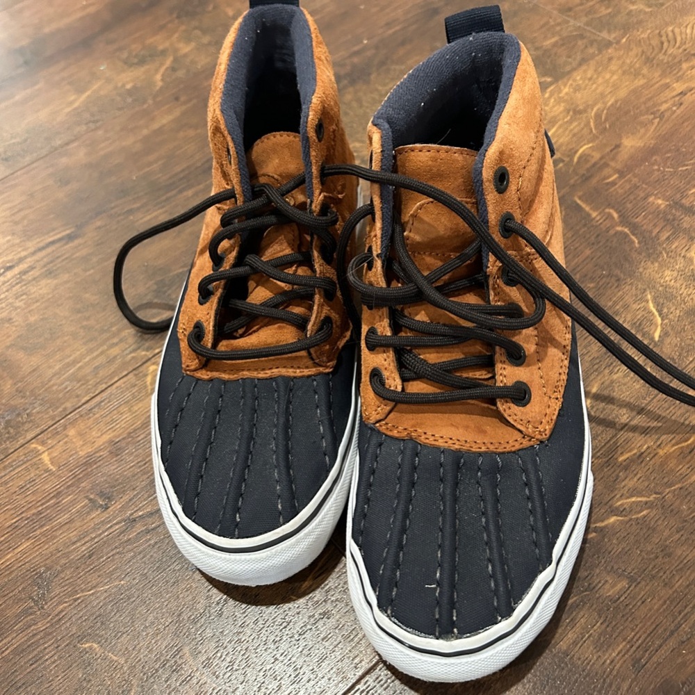 Vans Off the Wall Sk8 Hi Brown Skateboard Shoes w7 m5.5 High Top Skate 72145